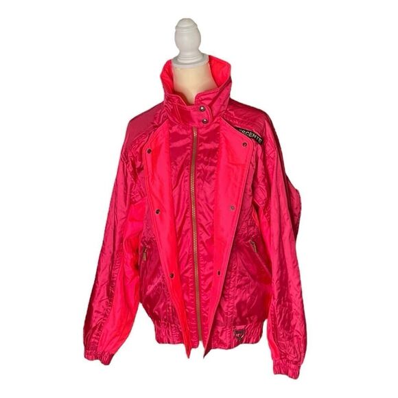 Vintage Descente Women’s Retro Style Snow Ski Jacket Hot Pink Rare US Size 10 - Picture 2 of 16